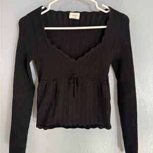 Aritzia Wilfred Soloist Ribbed Knit Top